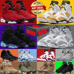 With Box jumpman Yellow Ochre6 6s men basketball shoes Brown Kelp Aqua Toro Bravo Cool Grey chrome Metallic Silver Georgetown Infrared sneakers mens trainers