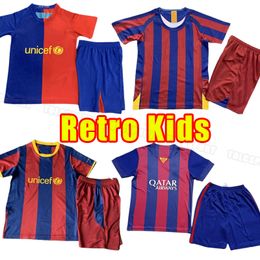 Kids Retro soccer jerseys barcelonas XAVI RONALDINHO RONALDO RIVALDO GUARDIOLA Iniesta classic football shirt 2005 2006 2008 2009 2010 2011 2015 2016 05 06 08 09