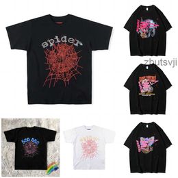 Men T-shirts Pink Young Thug Sp5der 555555 Printed Spider Web Pattern Cotton H2y Style Short Sleeves Top Tees Hip Hop Size S-xl Yc K48642cm 42cm