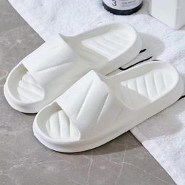 Slippers 2024 Summer Pillow Women Indoor Bathroom EVA Soft Flip Flops Outdoor Beach Men Sandals Lightweight Cozy House Slides