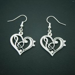 Dangle Earrings Fashionable Stainless Steel Romantic Love Music Notes For Women Holiday Weddings Parties Jewellery Gifts