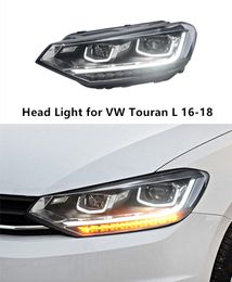 LED Daytime Running Head Light for VW Touran L High Beam Headlight 2016-2018 Turn Signal Lamp Projector Lens