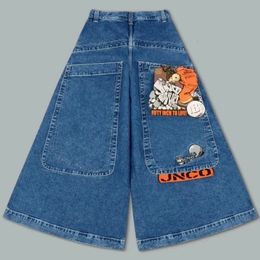 JNCO men jeans American Hip Hop Baggy Jeans Vintage Streetwear Gothic Pants Harajuku Large pocket Wide Trousers Skateboard Pants 240115