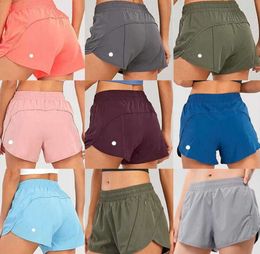 lululemenly shaping Yoga Multicolor Loose Breathable Quick Drying Sports hotty hot Shorts Women's Underwears Pocket Trouser Skirt 1132ess