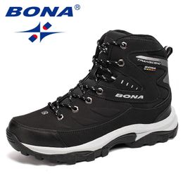 BONA Style Men Hiking Shoes Winter Outdoor Walking Jogging Shoes Mountain Sport Boots Climbing Sneakers 240115