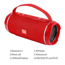 Speakers TG116C 40W High Power Bluetooth Speakers Outdoor Portable Wireless Soundbar Column Subwoofer Music Centre BoomBox 3D Stereoradio