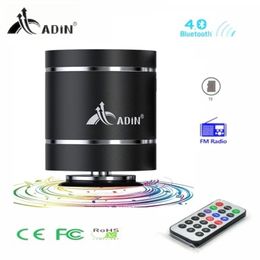 Speakers Adin Remote Control 20W metal vibration wireless bluetooth speaker fm radio HiFi Bass hands free TF Subwoofer Speakers MIC