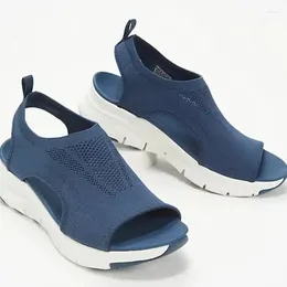 Sandals Women Summer Plus Size Comfort Casual Sport Shoes Female Beach Wedge Mesh Fish Platform Roman