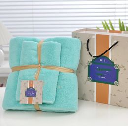 Coral Velvet Fashion Brand Bath Towel New Towels Two-Piece Set Solid Colour Quick Absorbent top Quality