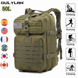 Bags Oulylan 50L 30L Military Tactical Backpack Molle Army Climbing Bag Outdoor Waterproof Sport Travel Bags Camping Hunting Rucksack