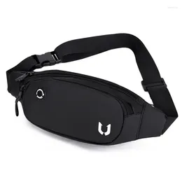 Waist Bags Men's Nylon Black Fanny Pack Boy Drop Leg Hip Bum Belt Bag Travel Riding Motorcycle Cross Body For Women