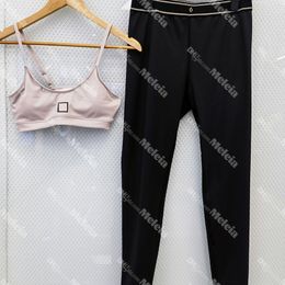 Women Gym Fitness Wear Padded Tracksuits Sport Vest Leggings Set Ladies Yoga Suits with Letter