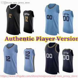 Custom Player Version Basketball 12JaMorant Jersey Authentic Stitch 23 DerrickRose 13 JarenJackson Jr. 36 MarcusSmart 22 DesmondBane LukeKennard BrandonClarke