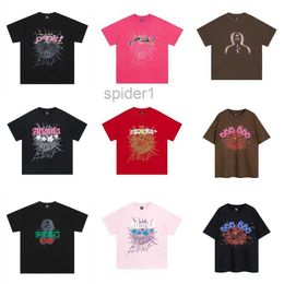 Men Designer 555 Hoodies Women Summer T-shirts Fashion Casual Spider Web t Shirt Loose Pullover Sp5der Tees Stereo Hip Hop Sweatshirts 9T8V