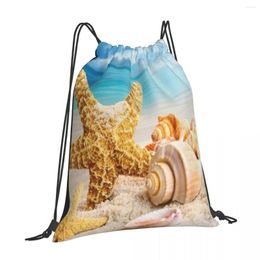 Shopping Bags Beach Starfish Harajuku Gothic Backpack Food-Themed Drawstring Great Culinary Enthusiasts School Camping Activities Canvas