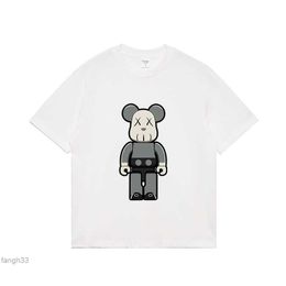 Gaojie Brand Little Bear Double Yarn Pure Violent Kaw Print Loose Short Sleeved T-shirt