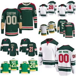 Team Hockey 5 Jake Middleton Jersey Kids Men Women 7 Brock Faber 6 Dakota Mermis 21 Brandon Duhaime 23 Marco Rossi 20 Pat Maroon 25 Jonas Brodin 97 Kirill Kaprizov