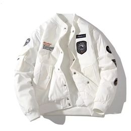 Trend Men's Wear Autumn Winter Astronaut Coat Pilot Jacket Man Couple Loose Fashion Baseball Cotton Motorcycle Coats 240115