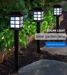 Lawn Lamps Solar small house lawn decorative lights outdoor waterproof courtyard garden landscape lights mini palace lanterns. YQ240116