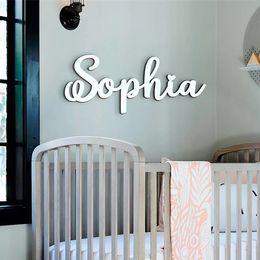 Wooden Name Sign Nursery Name Sign Custom Wall Decor Personalised Baby Gifts Wedding Name Sign Modern House Family Desk Outdoor 240116