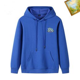 2024 Spring Autumn Floral Letter Print Man's Hoodies Cotton Pullover Fashion Jackets O-Neck Long Sleeve Men's Sweatshirts HSCWM013