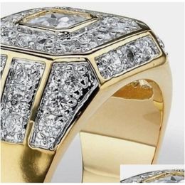 Band Rings Tide Diamonds Alloy Ring High Quality Womens Mens Hip Hop Gold Rings Fashion Lovers Wholesale 1122 T2 Drop Delivery Jewelr Dhmg0