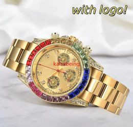 24A Designer Mens Watchs men High quality Watch Quartz Rainbow Diamond Watches Ceramic Watch Fashion Classic Style Stainless Steel sapphire Wristwatches