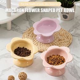 Cat Water Ceramic Bowl Raised Pet Drinking Eating Food Bowls Puppy Dogs Elevated Tilted Feeder Products 240116