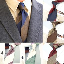 Bow Ties 1PC Men Striped Neck Tie Polyester Jacquard Skinny Wedding Business Suit Plaid Neckwear Slim Necktie Cravat Accessories