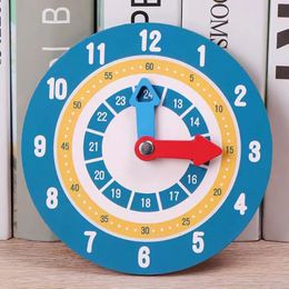 Montessori uczenie się zegar drewniany zegarek dla dzieci