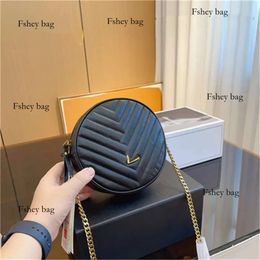 Bag Round Woman Women Designer Chain Shoulder Thread V Pattern Handbags Bags Fashion Crossbody Purse s