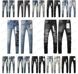 Roxo Jeans Denim Calças Mens Jeans Designer Jean Homens Calças Pretas High-End Qualidade Design Reto Retro Streetwear Casual Sweatpants Designers Corredores Pant