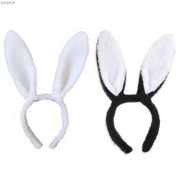 Headbands Rabbit Ears Hair Band for Kids Skin-friendly Cosmetic Headband No Hair Hurt for Temperament Styling Tools Newly YQ240116