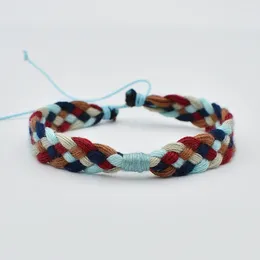 Charm Bracelets Ethnic Handmade Weave Rope Couple For Women Men Multi-colored Thread Bangles Jewellery Gift