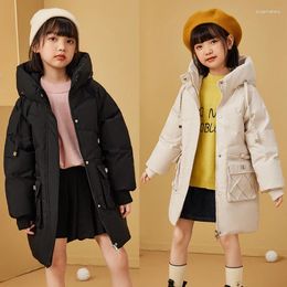 Down Coat MODX Girls Winter Jacket Warm Children Clothes Thicken Hooded Kids Parkas Girl Outerwear 5-12 Years