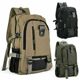 Bags Men Canvas Large Backpack Rucksack Work Sports Travel Hiking Boys College Bag