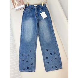 Jeans Donna Designer Pantaloni Gambe Forcella aperta Capris stretti Pantaloni in denim Aggiungi pile Addensare Caldo Jean dimagrante Pantaloni Marca Abbigliamento donna Ricamo Stampa ZSBL