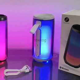 Portable Speakers New Pulse 5 Bluetooths Speaker Portable LED Dazzling Atmosphere Light Wireless Indoor Loudspeaker Mini Handheld Music Player YQ240116