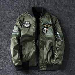 Motorcycle jacket Army Air Force Fly Pilot Jacket Military Airborne Flight Tactical Men two side wear Bomber 240115