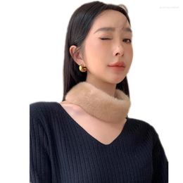 Scarves Autumn Winter Genuine Scarf Women's Korean Soft Collar Fluffy Luxury Wraps