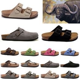 birkinstocks Designer boston clogs slippers stock Sandals Cork Flat Leather Slide flip flops cowhide outdoor Women Men arizona Mayari slipper birkin stocks shoes