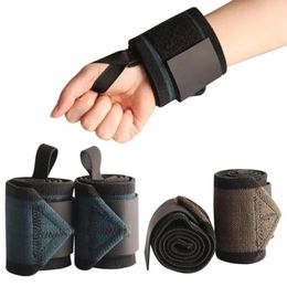 Wrist Support Fitness Equipment Wraps Powerlifting Weightlifting Braces Supportive Secure Thumb Loop Fastener Tape For Sports