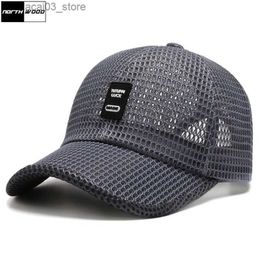 Ball Caps Men's Mesh Baseball Cap Breathable Summer Caps Dad Hat Outdoor Fishing Hats Bone Gorras Snapback Trucker Cap Q240116