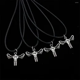 Pendant Necklaces Wholesale 10pcs/lot Personalized Design Alloy Human Uterus Organ Jewelry Gift