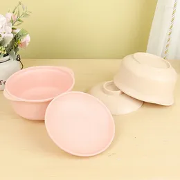 Bowls Creative Wheat Bowl Straw Tureens Cutlery Soup Pot Kitchen Cover Spoon Set Tableware Wholesale