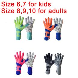 Professional Goalkeeper Gloves Adults Kids Football Latex Thickened Protection Goalkeeper Soccer Sports Football Goalie Gloves 240116