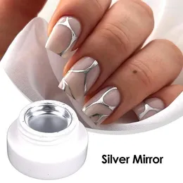 Nail Art Kits Silver Polish Quick Drying Long-lasting Luster DIY Manicure Tool For Salon Home Use