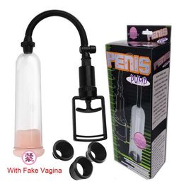 Sex Toy Massager Vacuum Air Pump Penis Trainer for Men Pull Rod Negative Pressure Booster Airplane Cup Adult Toys Extensor Pene