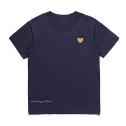 2023 Play Mens T Shirt Designer Red Commes Heart Women Garcons S Dress Shirt Badge Des Quanlity Ts Cotton Cdg Embroidery Short Sleeve Represnt Tshirt Shirt Man 435