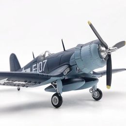 1 72 Diecast Fighter Model Souvenir Tabletop Decor with Display Stand Miniature Toys Retro Plane Model for Bar Cafe Office Shelf 240115